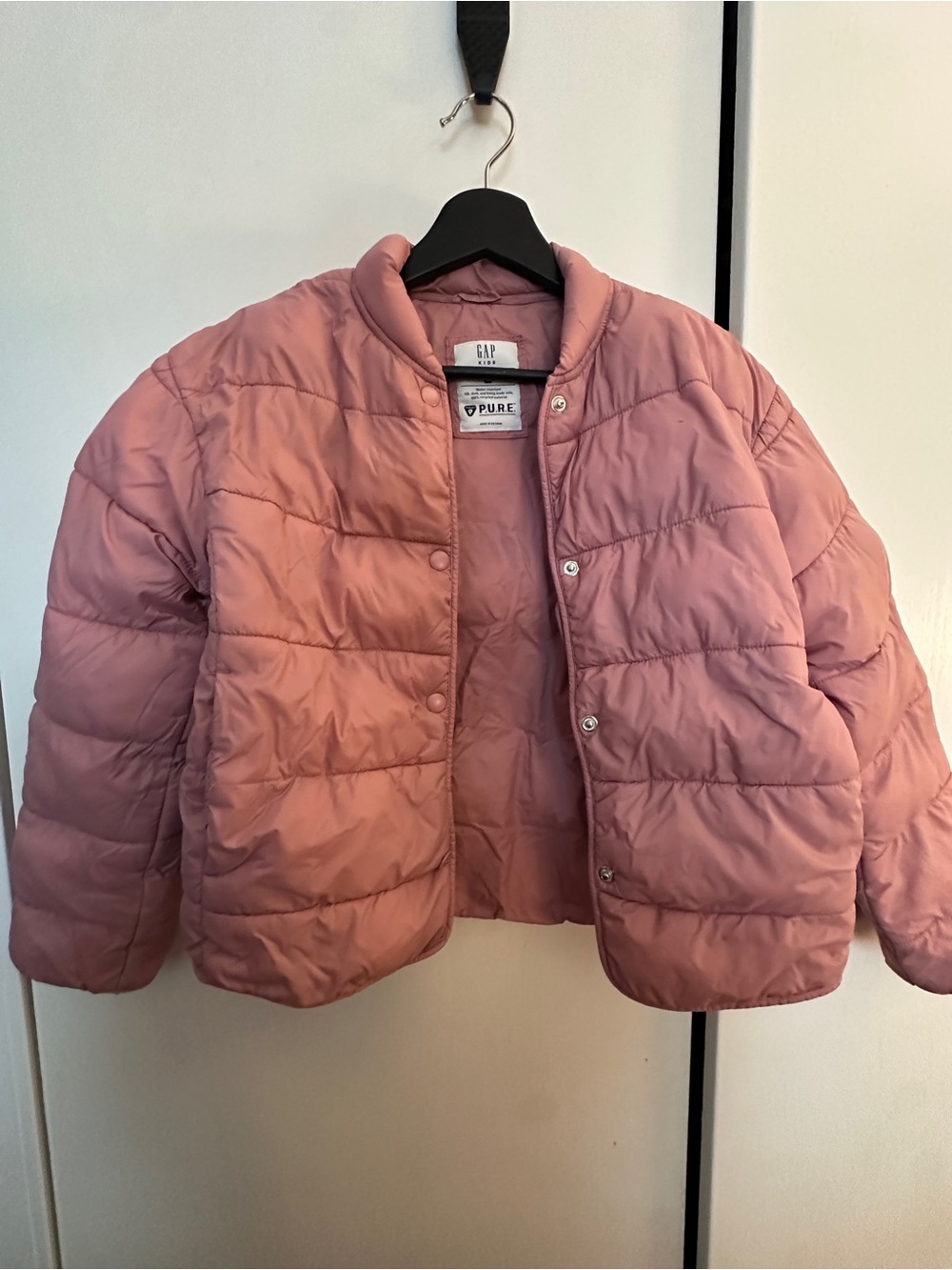 GAP Girls Dusty Rose Quilted Puffer Jacket
